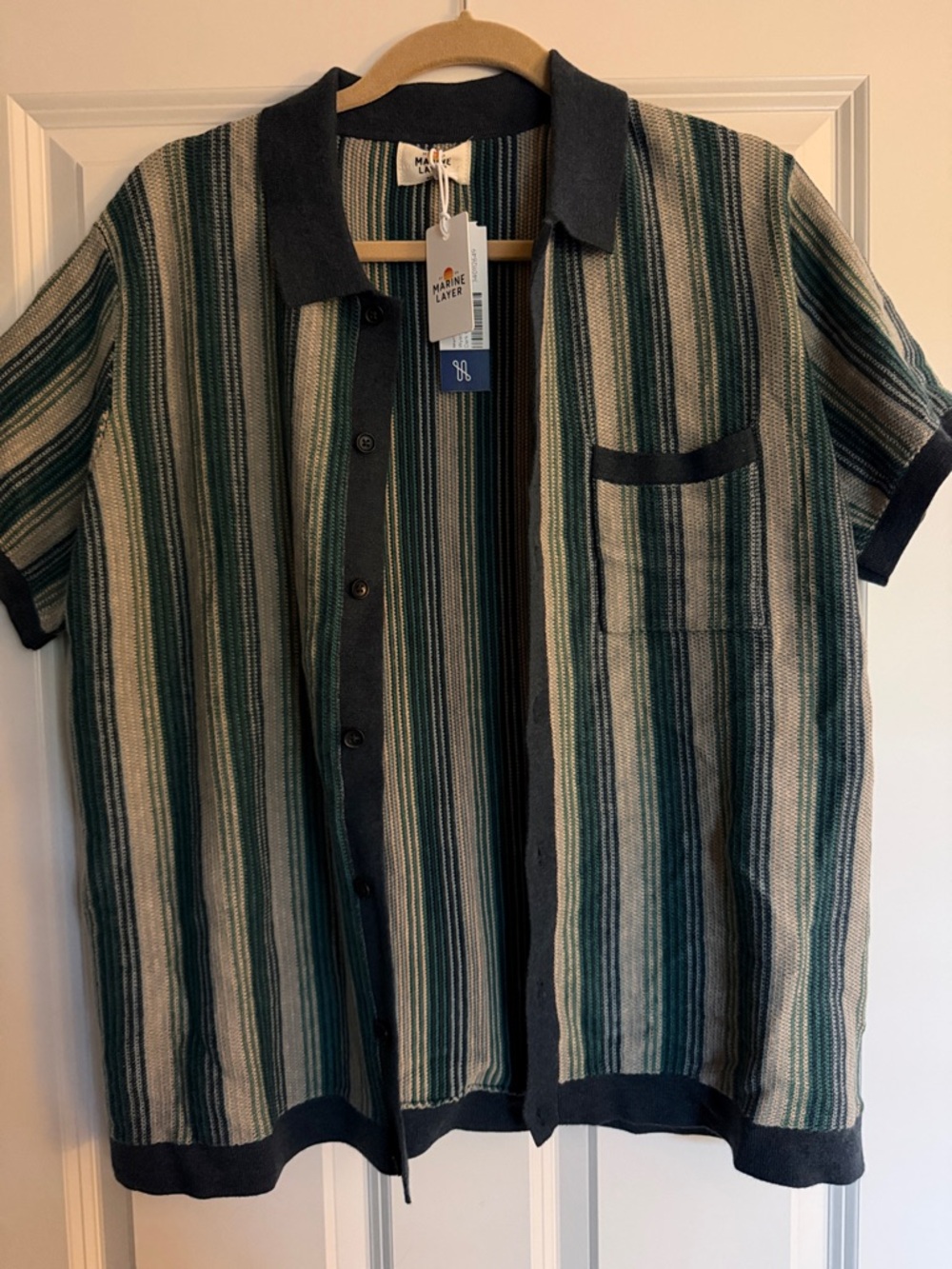 Marine Layer Wyatt Sweater Button Down - M